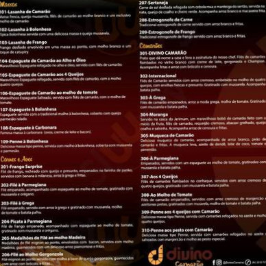 Divino Camarão Carte