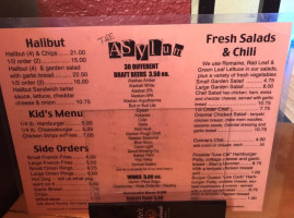 Asylum menu