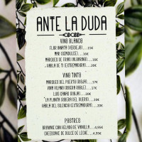 Ante La Duda menu