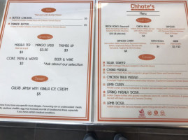Chhote's menu
