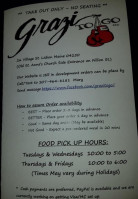 Grazi To Go menu