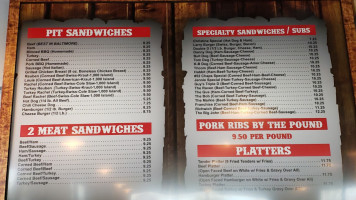 Chaps Pit Beef menu