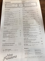 Noco Provisions menu