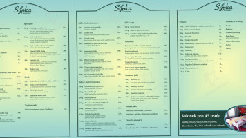 Restaurace Sýpka menu