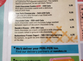 Nando's Peri-peri menu