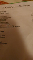 Le Rondini menu