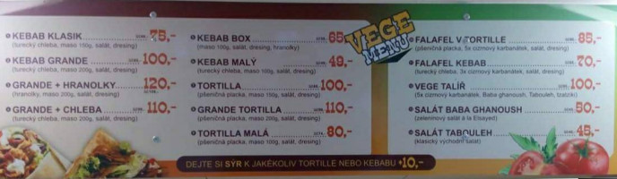 Grande Kebab menu