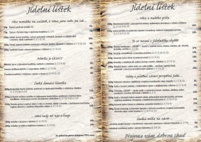 Restaurace Penzion Grunt menu