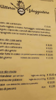 Trattoria Del Viaggiatore menu