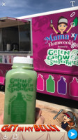 Mama T's Cafe Green Growler Smoothies outside