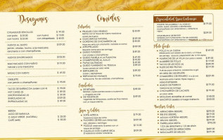 El Gran Centenario menu