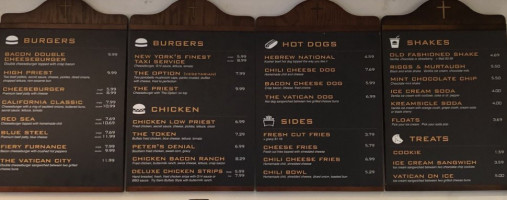 Burger's Priest menu
