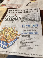 Frite Alors menu