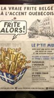 Frite Alors menu