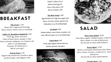 Lancaster Coffee Co. Cafe menu