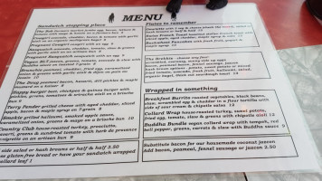 The Yeti Cafe menu