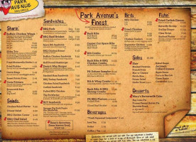 Park Avenue Bbq And Grill menu