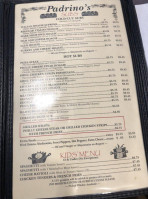 Padrinos Italian menu