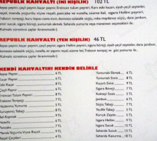 Republk Cafe menu
