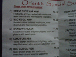Orient menu