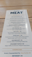 Meat menu