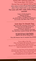 Pamela's Victorian Tea Music menu