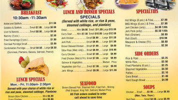 Mama's Paradise menu