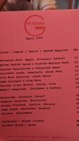 Glasserie menu