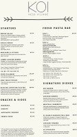 Koi Seafood House menu