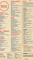 Buco Pizzeria Vino – Windermere menu