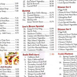 Ye's Buffet Cardápio