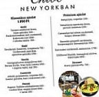 Chloe New Yorkban menu