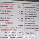 King Fish & Chips Cardápio