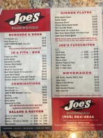 Joe S Hamburgers menu