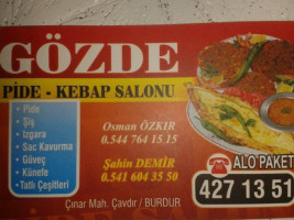 En Gozde Pide menu