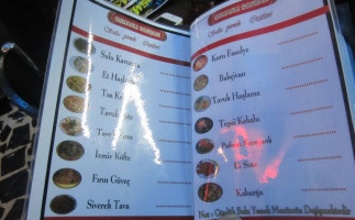 Osmanlı Sofrası menu