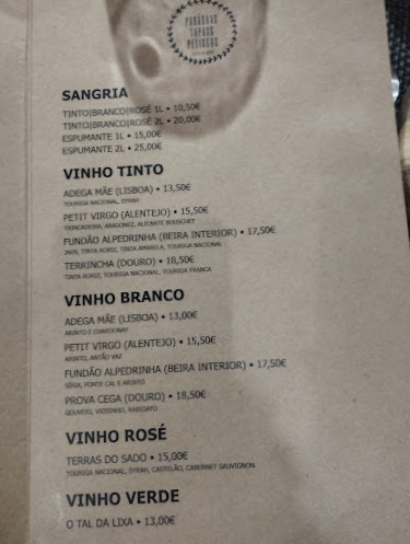 Paráguas Menu