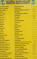 Marina Şile menu
