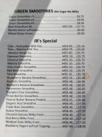 Jb Juice Coffee menu