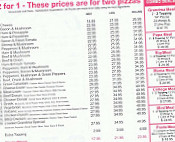 Grandma Pizza menu