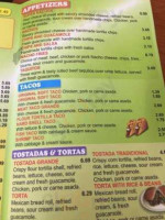 Villanueva Mexican Grill menu