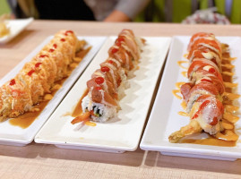 Orange Roll Sushi food