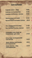 Alpenrose menu