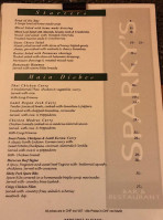 Sparky’s menu