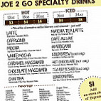 Joe 2 Go menu