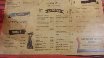 Angel’s Taqueria menu