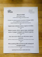 Cafe Des Artistes De La Lievre menu