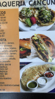 Taqueria Cancun menu
