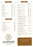 Ресторан Sapphire menu