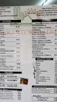Ibarra's Tortilleria menu